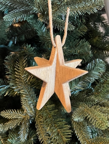 STAR ORNAMENT MANGO WOOD